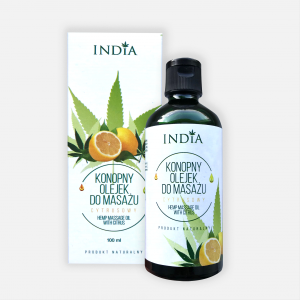 INDIA Konopny olejek do masażu cytrusowy 100ml