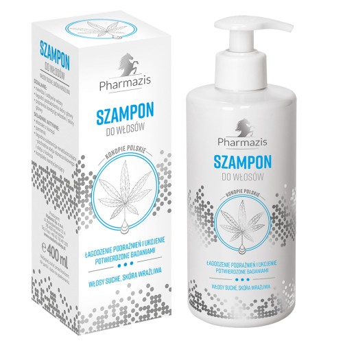 PHARMAZIS Szampon do włosów - polskie konopie 400ml