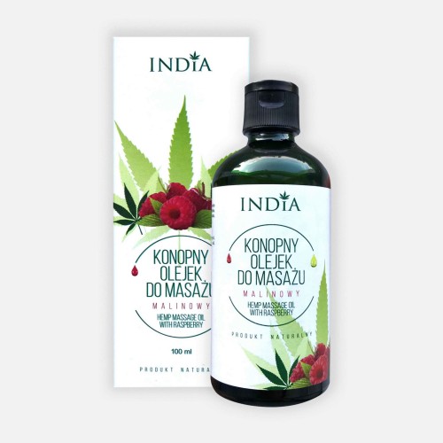 INDIA Konopny olejek do masażu malinowy 100ml